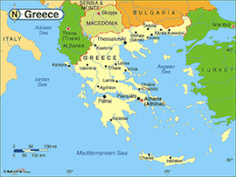 Physical Map of Greece